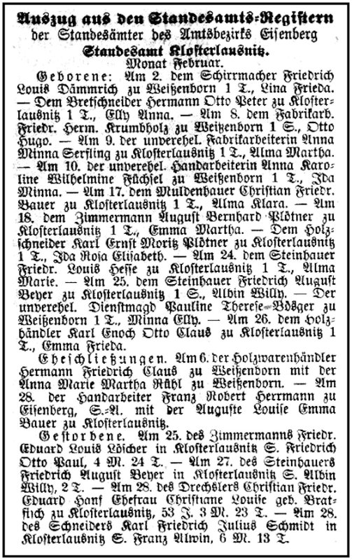 1892-03-31 Kl Standesamtsregister